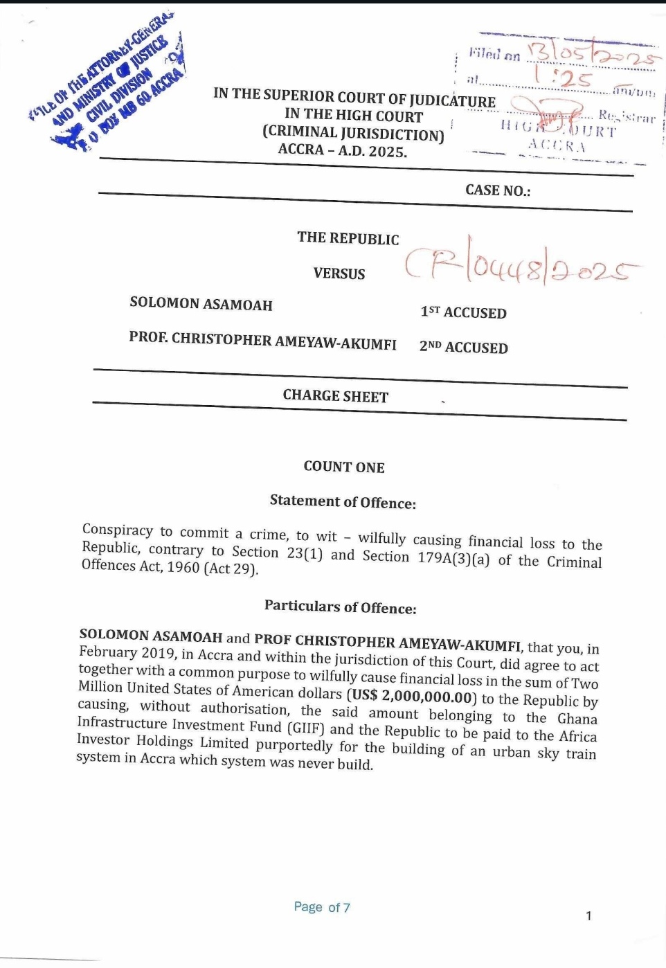 State files criminal charges against Prof Ameyaw Ekumfi and former GIIF CEO Solomon Asamoah over the Sky Train wahala - Accra Daily Post State files criminal charges against Prof Ameyaw Ekumfi and former GIIF CEO Solomon Asamoah over the Sky Train wahala
